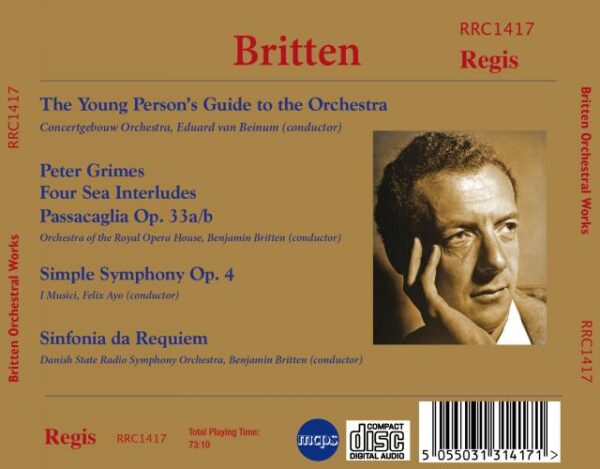 Britten : Œuvres orchestrales. Britten, van Beinum, Ayo.