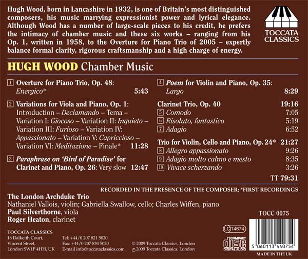 Hugh Wood : Musique de chambre