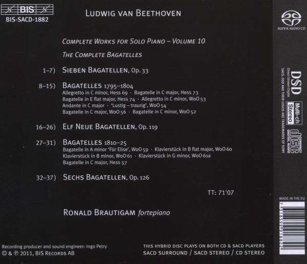 Beethoven : Œuvre pour piano seul, Vol.10. Brautigam.