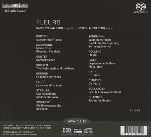 Purcell / Schumann / Schubert / Britten / Debussy / Strauss: Fleurs