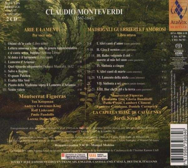 Monteverdi : Airs & Madrigaux
