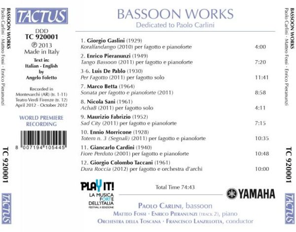 Bassoon Works : Dedicated to Paolo Carlini