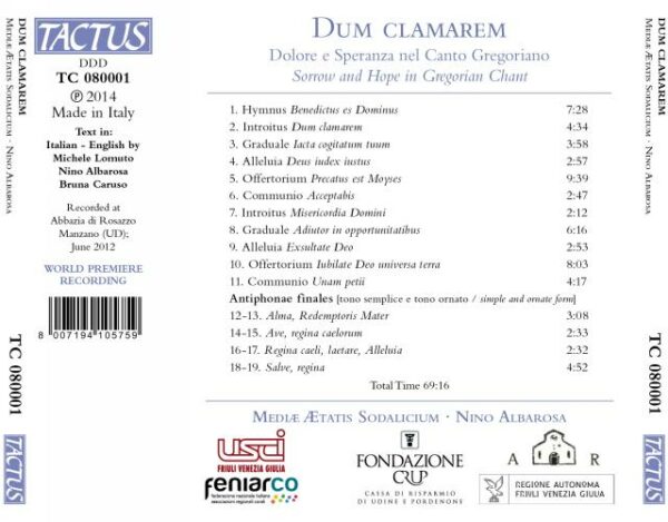 Dum clamarem : Sorrow and Hope in Gregorian Chant