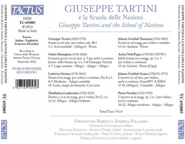 Giuseppe Tartini : Giuseppe Tartini e la Scuola delle Nazioni
