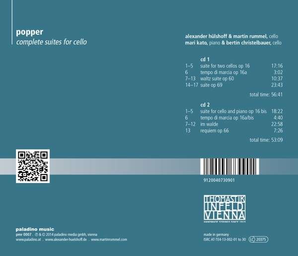 David Popper : Suites pour violoncelle (Intégrale)