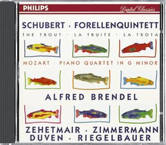 Schubert : Quintette 'La truite D. 667. Brendel, Duven, Riegelbauer, Zehetmair, Zimmerman