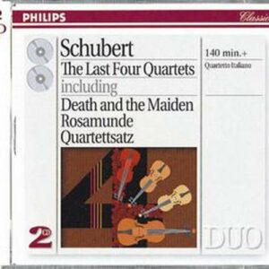 Schubert : Quatuor Cordes D810-804-887-703-Quatetto Italiano-