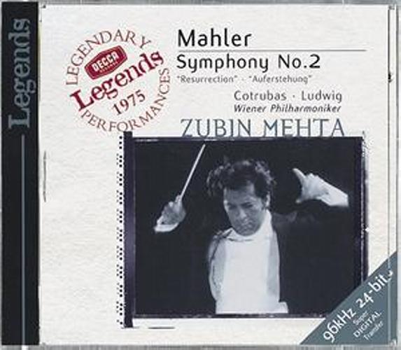 Mahler : Symphonie N 2-Cotrubas-Ludwig-Wp-Mehta