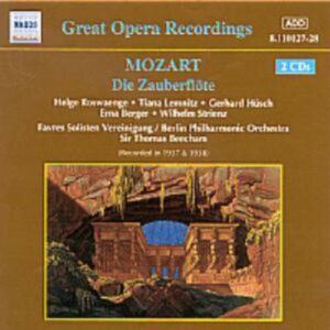 Wolfgang Amadeus Mozart : Zauberflote (Die) (The Magic Flute) (Beecham) (1937-1938)