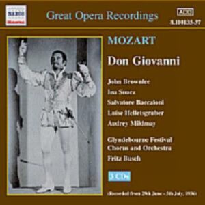Wolfgang Amadeus Mozart : Don Giovanni (Glyndebourne) (1936)