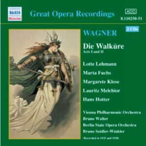 Richard Wagner : Walkure (Die), Acts I and II (Ring Cycle 2) (Bruno Walter) (1938)