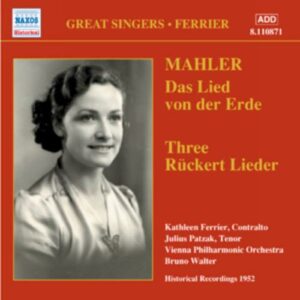 Mahler : Das Lied von der Erde. Ferrier, Patzak, Walter.