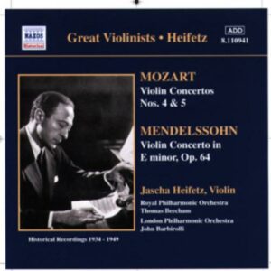 Mendelssohn Félix : Violin Concertos (Heifetz) (1934-1949)
