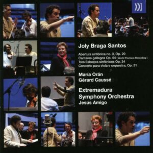 Santos : Concerto pour violon - Œuvres vocales et orchestrales. Oran, Caussé, Amigo.