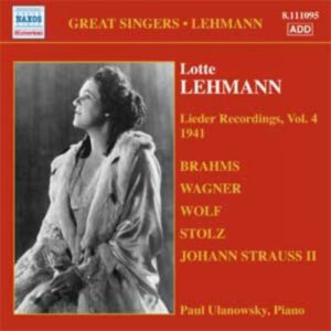Lehmann L. / Lieder Recordings vol. 4