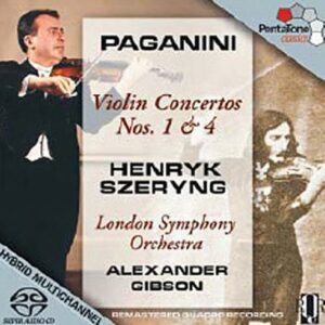Paganini : Concertos pour violon n° 1 et 4. Szeryng, Gibson.