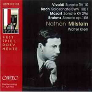 Milstein : Vivaldi, Bach, Mozart, Brahms.