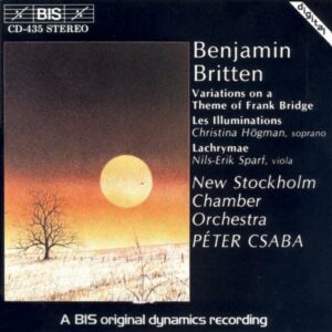 Britten : Variations on a Theme of Frank Bridge/Les Illuminations/Lachrymae...
