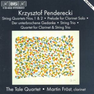 Penderecki : Musid For Clarinet & String Quartet