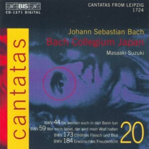 Bach : Cantates sacrées Vol. 20 BWV 184, 173, 59, 44