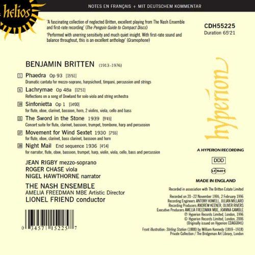 Britten : Phaedra, Lachrymae, Night Mail, Etc.