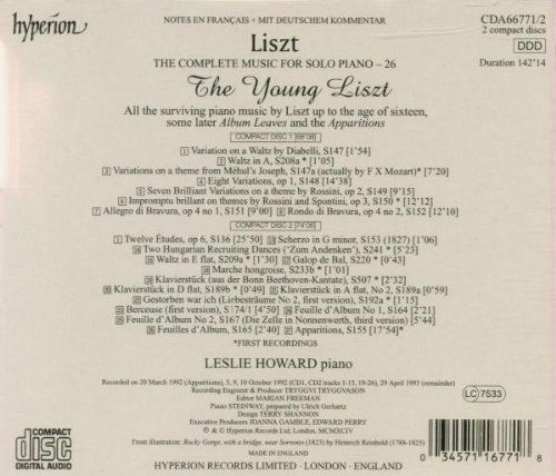 Franz Liszt : Œuvres pour piano (Intégrale, volume 26)