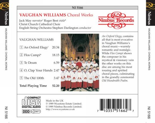 Vaughan Williams : An Oxford Elegy