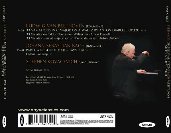 Beethoven : Variations Diabelli. Kovacevich.