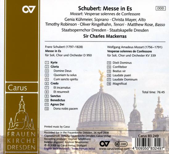 Schubert : Messe en mi bémol. Mackerras.