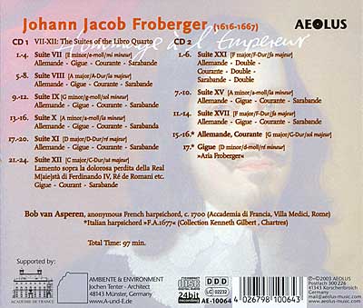 Johann Jacob Froberger : Edition Froberger, volume 3 Hommage à l'Empereur