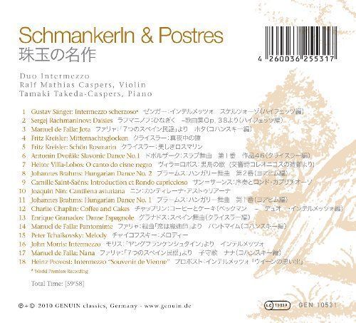 Schmankerln & Postres. Violon et piano. Duo Intermezzo.