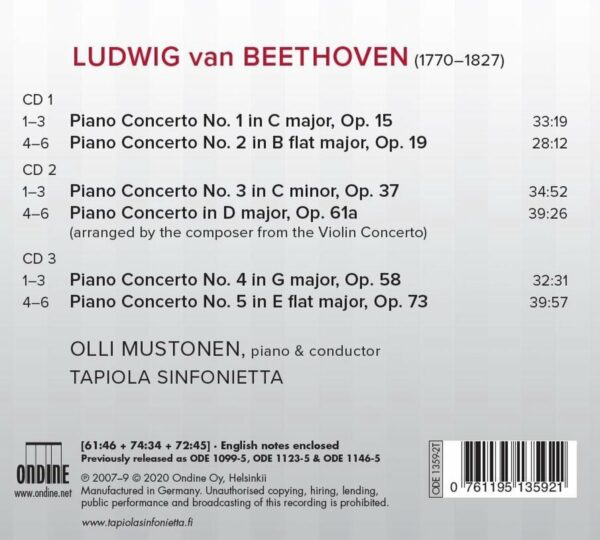 Ludwig Van Beethoven: Complete Piano Concertos - Olli Mustonen