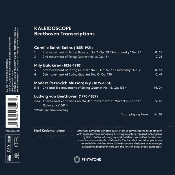 Kaleidoscope, Beethoven Transcriptions - Mari Kodama
