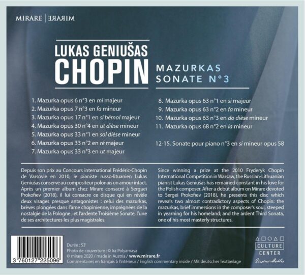 Chopin: Mazurkas & Sonate No. 3 - Lukas Geniusas
