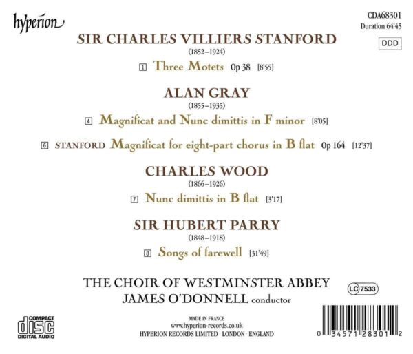 Parry: Songs Of Farewell & Other Works - Westminster Abbey Choir
