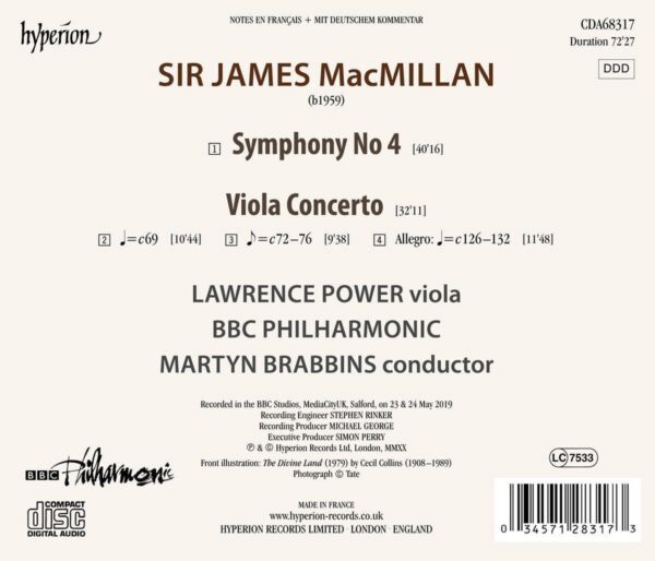 MacMillan: Viola Concerto, Symphony No.4 - Lawrence Power