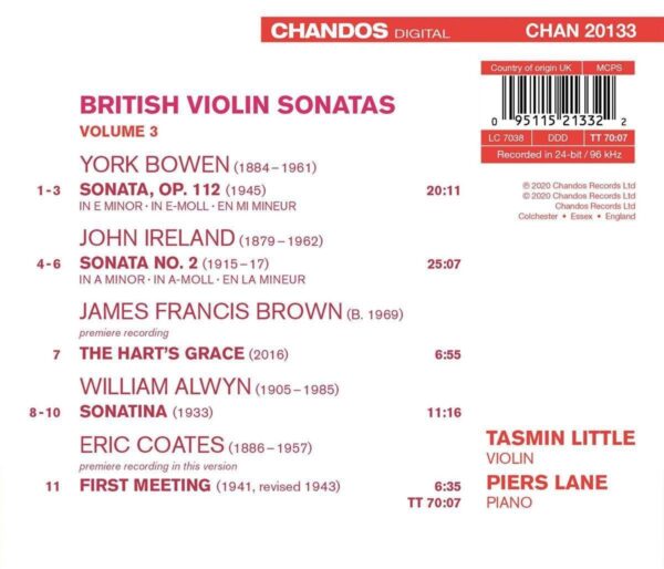 British Sonatas Vol.3 - Tasmin Little