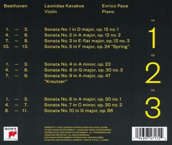 Beethoven: The Complete Sonatas For Violin And Piano - Leonidas Kavakos & Enrico Pace