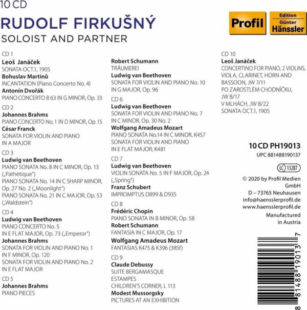 Soloist And Partner - Rudolf Firkusny