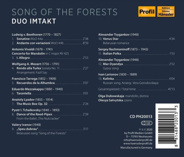 Lied Der Walder - Song Of The Forests - Duo Imtakt