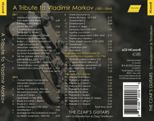The Czar's Guitars: A Tribute To Vladimir Morkov - John Schneiderman & Oleg Timofeyev