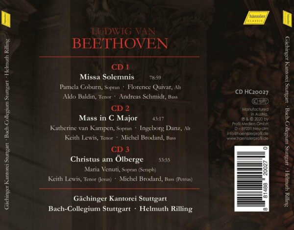 Beethoven: Sacred Choral Works - Helmuth Rilling