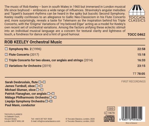 Robert Keeley: Orchestral Music - Paul Mann