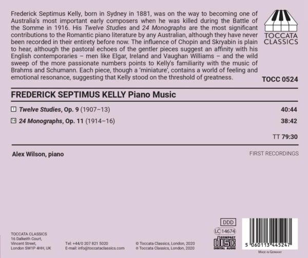 Frederick Septimus Kelly: Piano Music - Alex Wilson