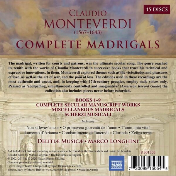 Claudio Monteverdi: Complete Madrigals - Delitia Musica
