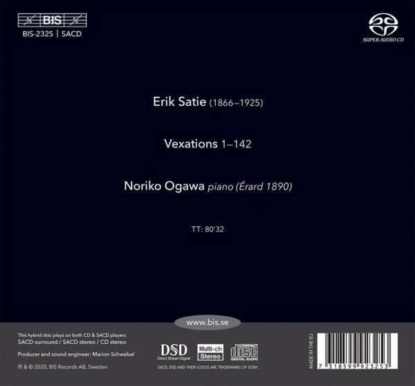 Erik Satie: Piano Music Vol. 3 - Noriko Ogawa