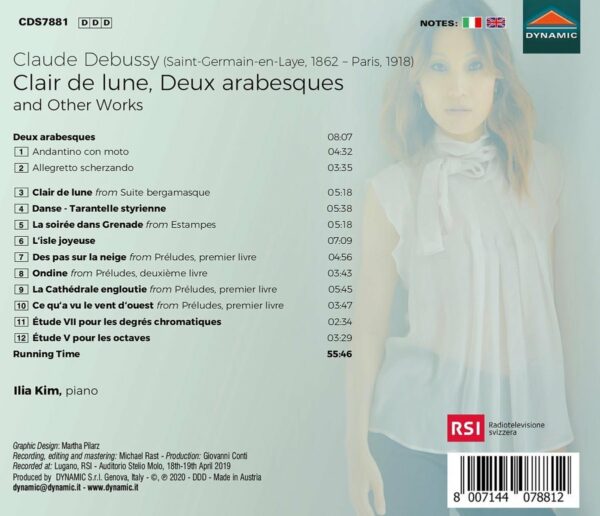 Claude Debussy: Clair De Lune, Deux Arabesques & Other Works - Ilia Kim