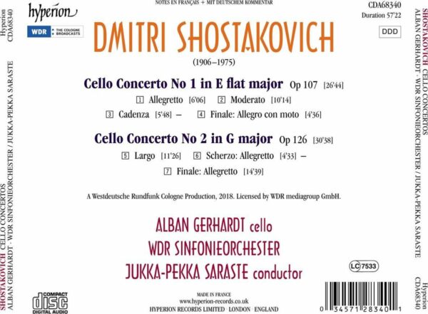 Shostakovich: Cello Concertos - Alban Gerhardt