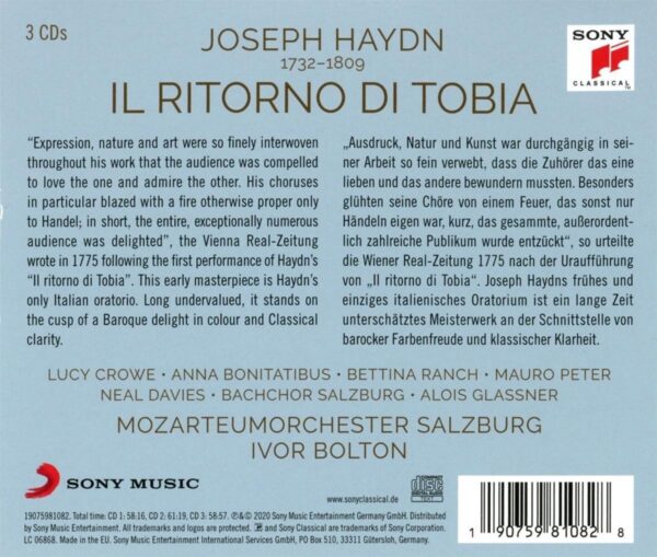 Haydn: Il Ritorno Di Tobia - Ivor Bolton