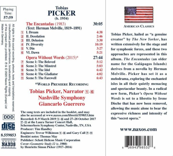 Tobias Picker: Opera Without Words, The Encantadas - Nashville Symphony